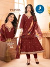 Twisha By Kaya Roman Silk Wholesale Kurti With Bottom Dupatta In India